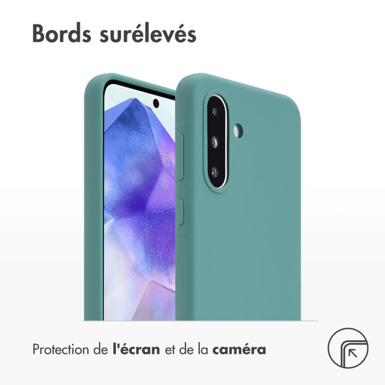 Accezz Liquid Silicone Backcover Samsung Galaxy A36 / A56 - Donkergroen - Afbeelding 5