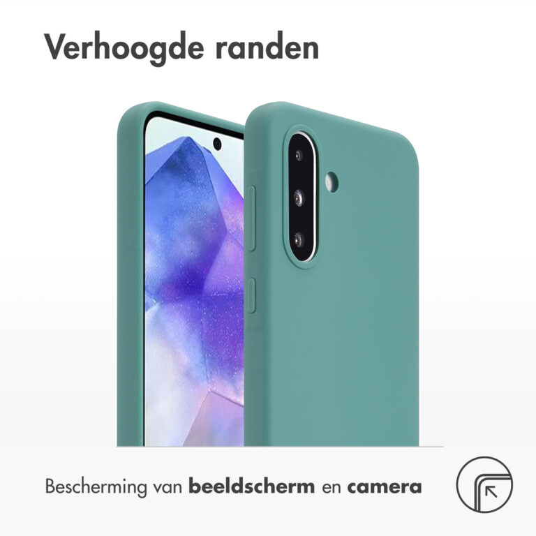 Accezz Liquid Silicone Backcover Samsung Galaxy A36 / A56 - Donkergroen - Afbeelding 2