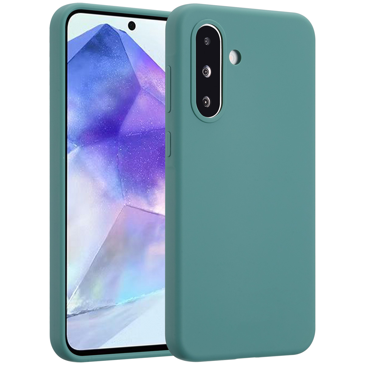 Accezz Liquid Silicone Backcover Samsung Galaxy A36 / A56 – Donkergroen