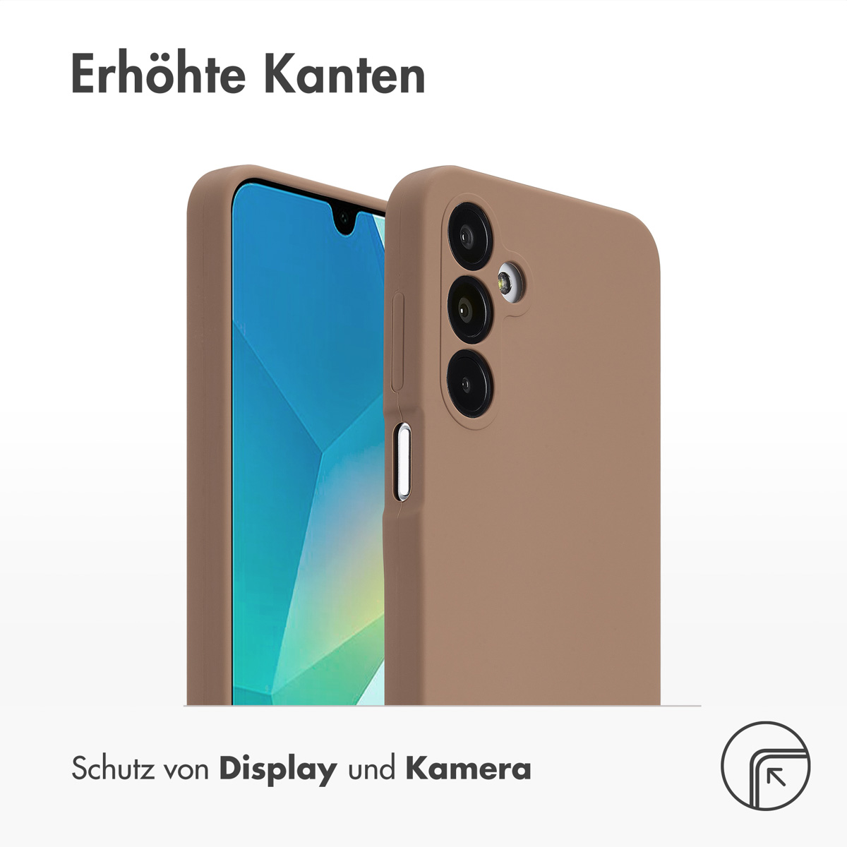 Accezz Liquid Silicone Backcover Samsung Galaxy A16 - Lichtbruin - Afbeelding 8