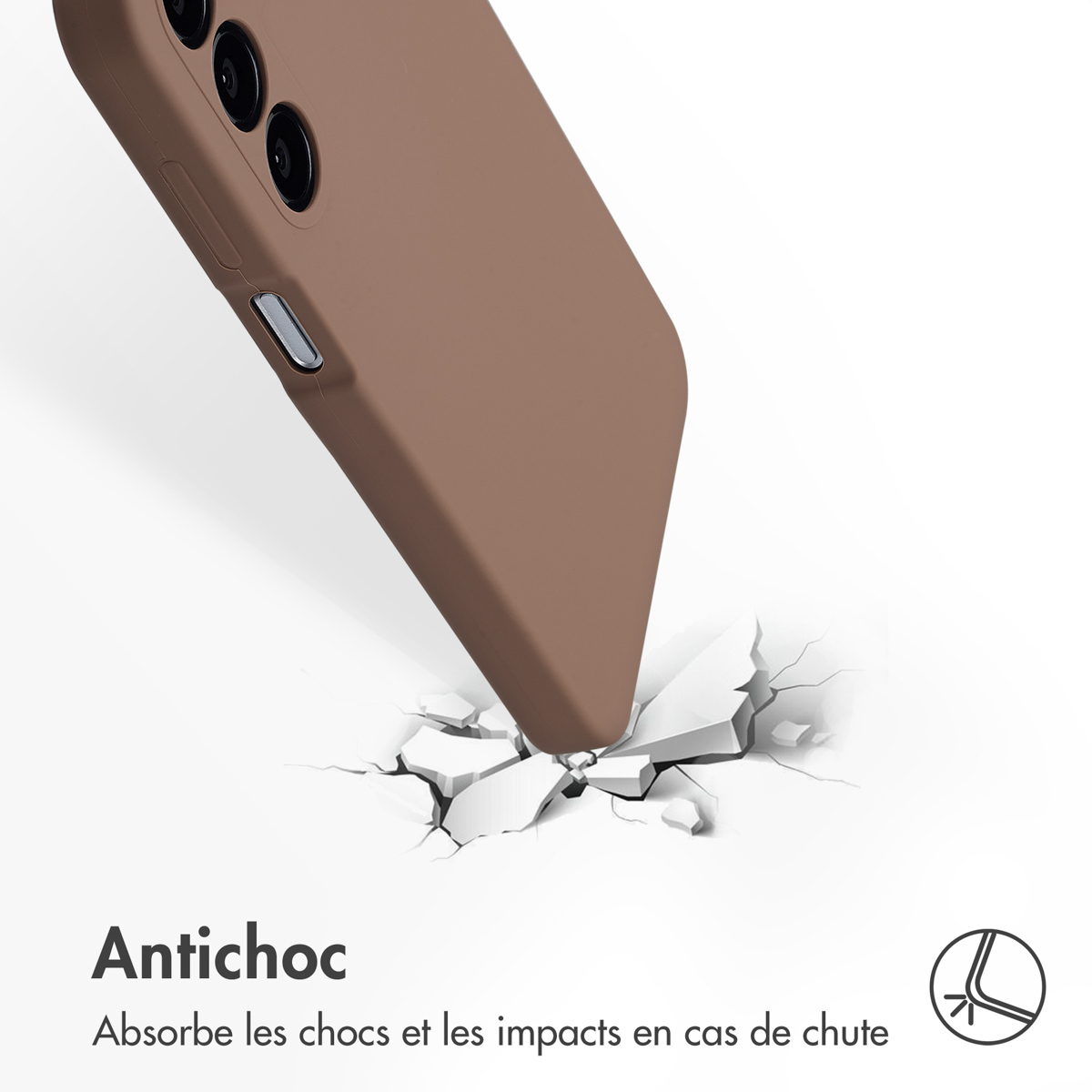 Accezz Liquid Silicone Backcover Samsung Galaxy A16 - Lichtbruin - Afbeelding 5