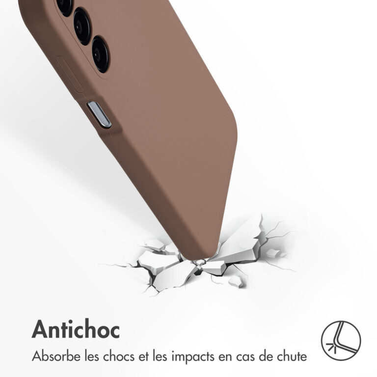 Accezz Liquid Silicone Backcover Samsung Galaxy A16 - Lichtbruin - Afbeelding 6