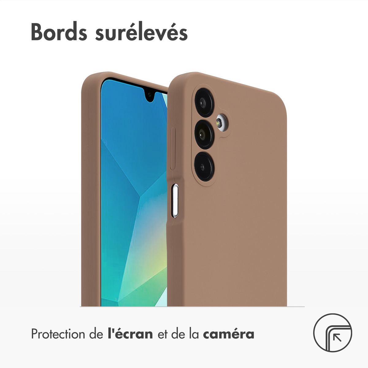 Accezz Liquid Silicone Backcover Samsung Galaxy A16 - Lichtbruin - Afbeelding 5