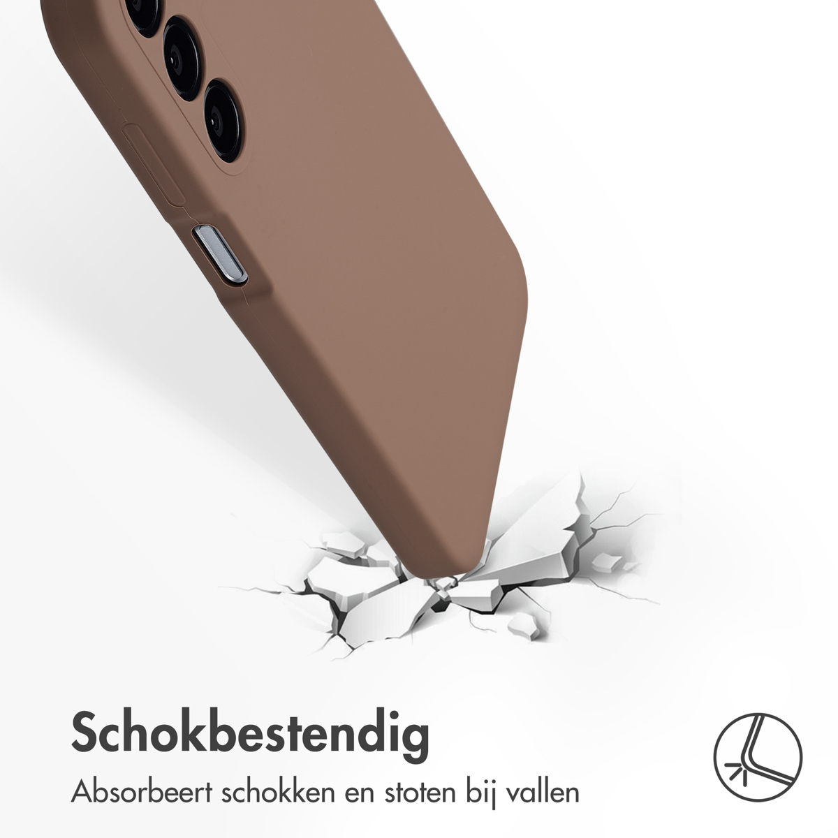 Accezz Liquid Silicone Backcover Samsung Galaxy A16 - Lichtbruin - Afbeelding 3