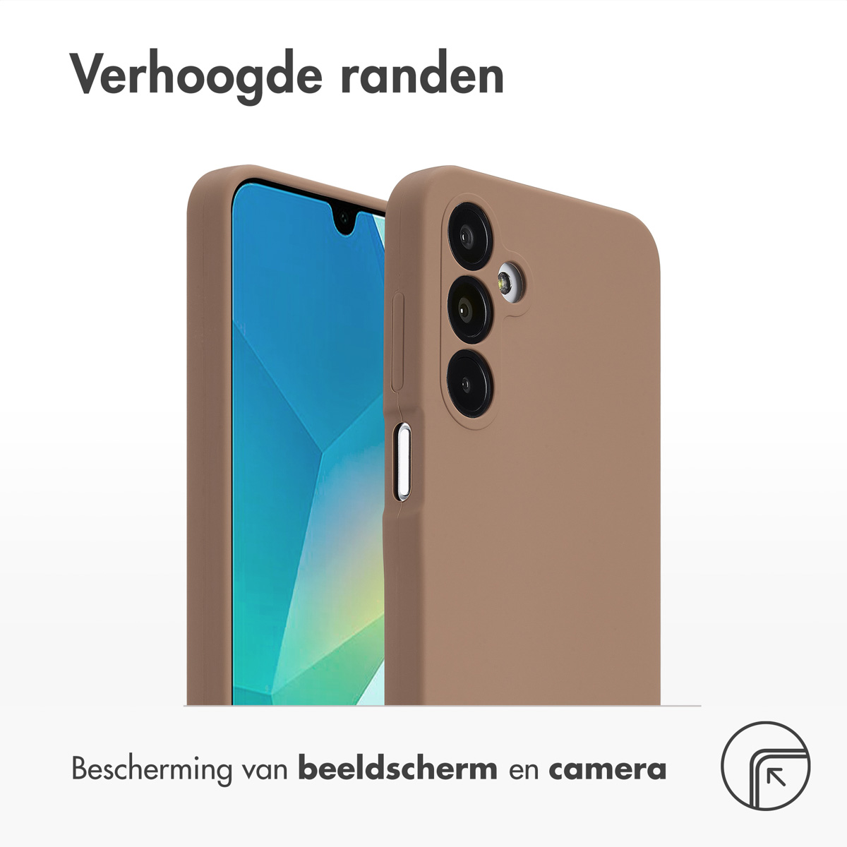 Accezz Liquid Silicone Backcover Samsung Galaxy A16 - Lichtbruin - Afbeelding 2