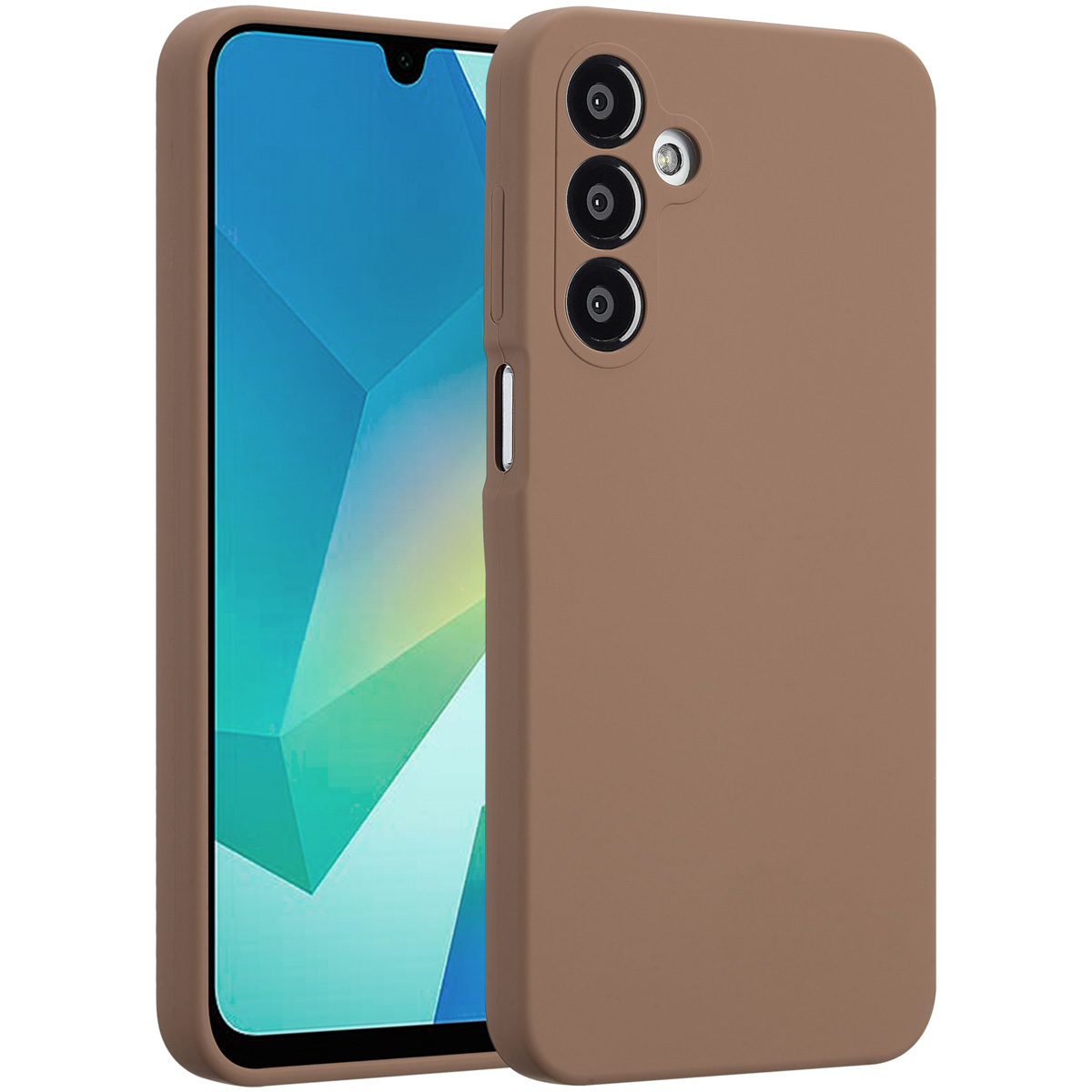 Accezz Liquid Silicone Backcover Samsung Galaxy A16 – Lichtbruin