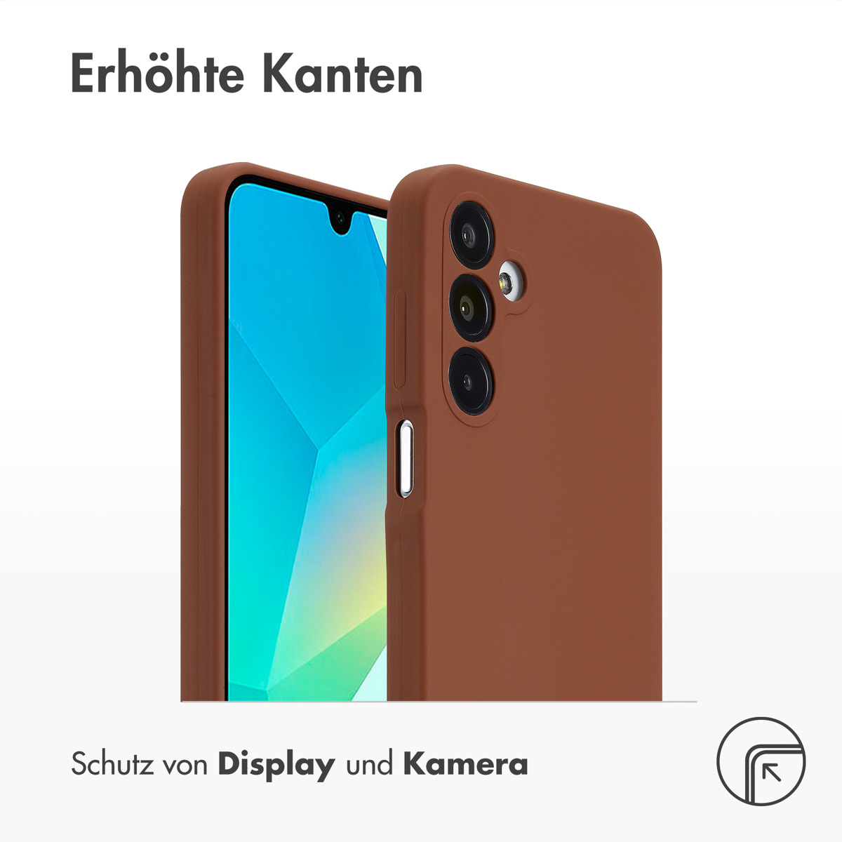 Accezz Liquid Silicone Backcover Samsung Galaxy A16 - New Tea Brown - Afbeelding 7