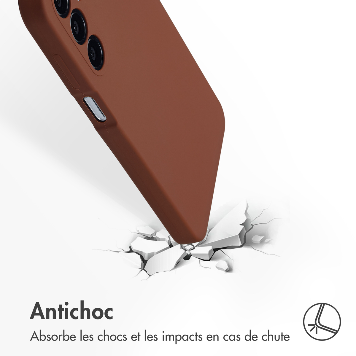 Accezz Liquid Silicone Backcover Samsung Galaxy A16 - New Tea Brown - Afbeelding 5