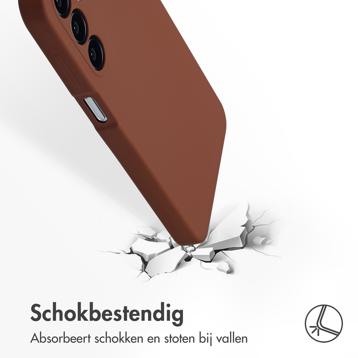 Accezz Liquid Silicone Backcover Samsung Galaxy A16 - New Tea Brown - Afbeelding 6