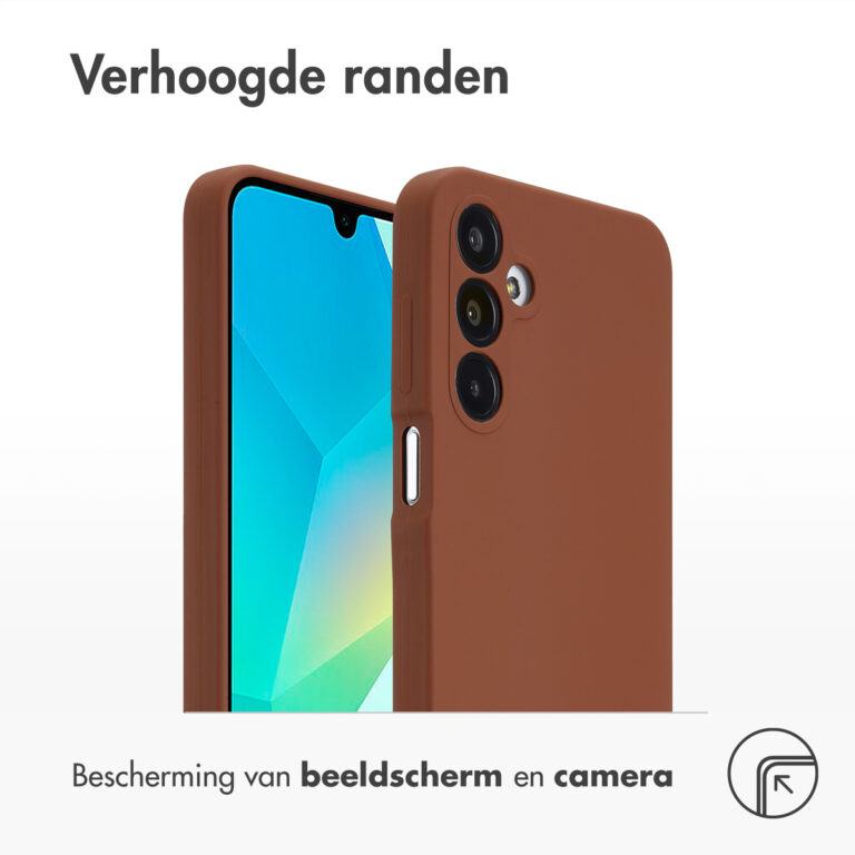 Accezz Liquid Silicone Backcover Samsung Galaxy A16 - New Tea Brown - Afbeelding 2