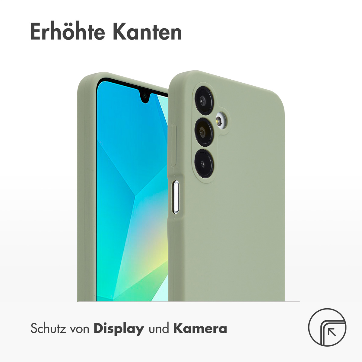 Accezz Liquid Silicone Backcover Samsung Galaxy A16 - Cooper Green - Afbeelding 7