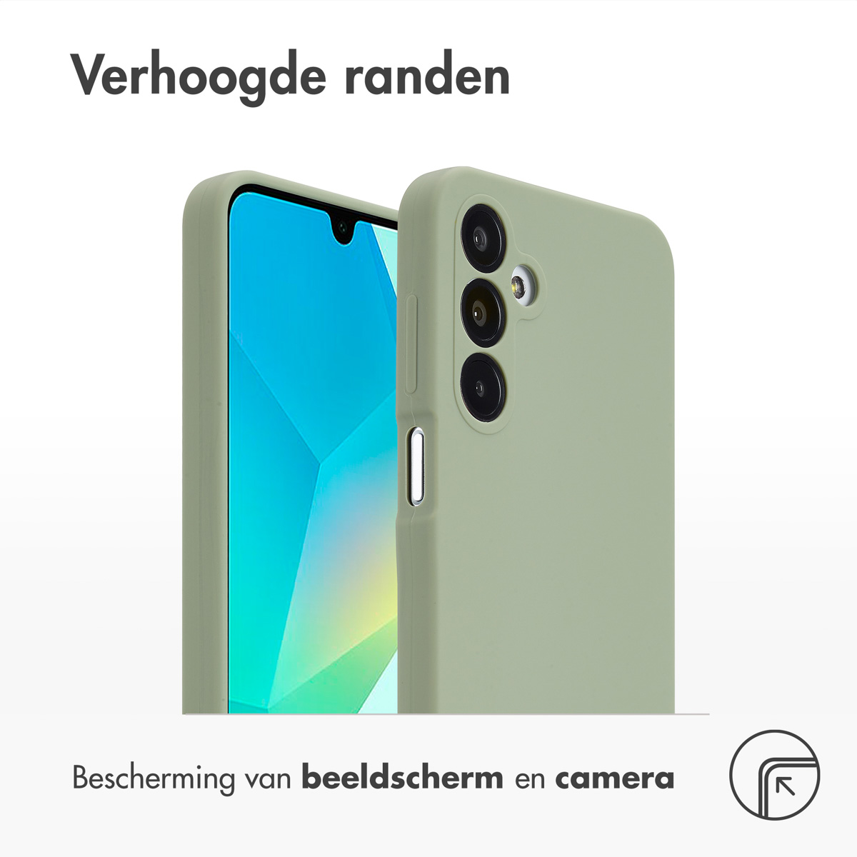 Accezz Liquid Silicone Backcover Samsung Galaxy A16 - Cooper Green - Afbeelding 2