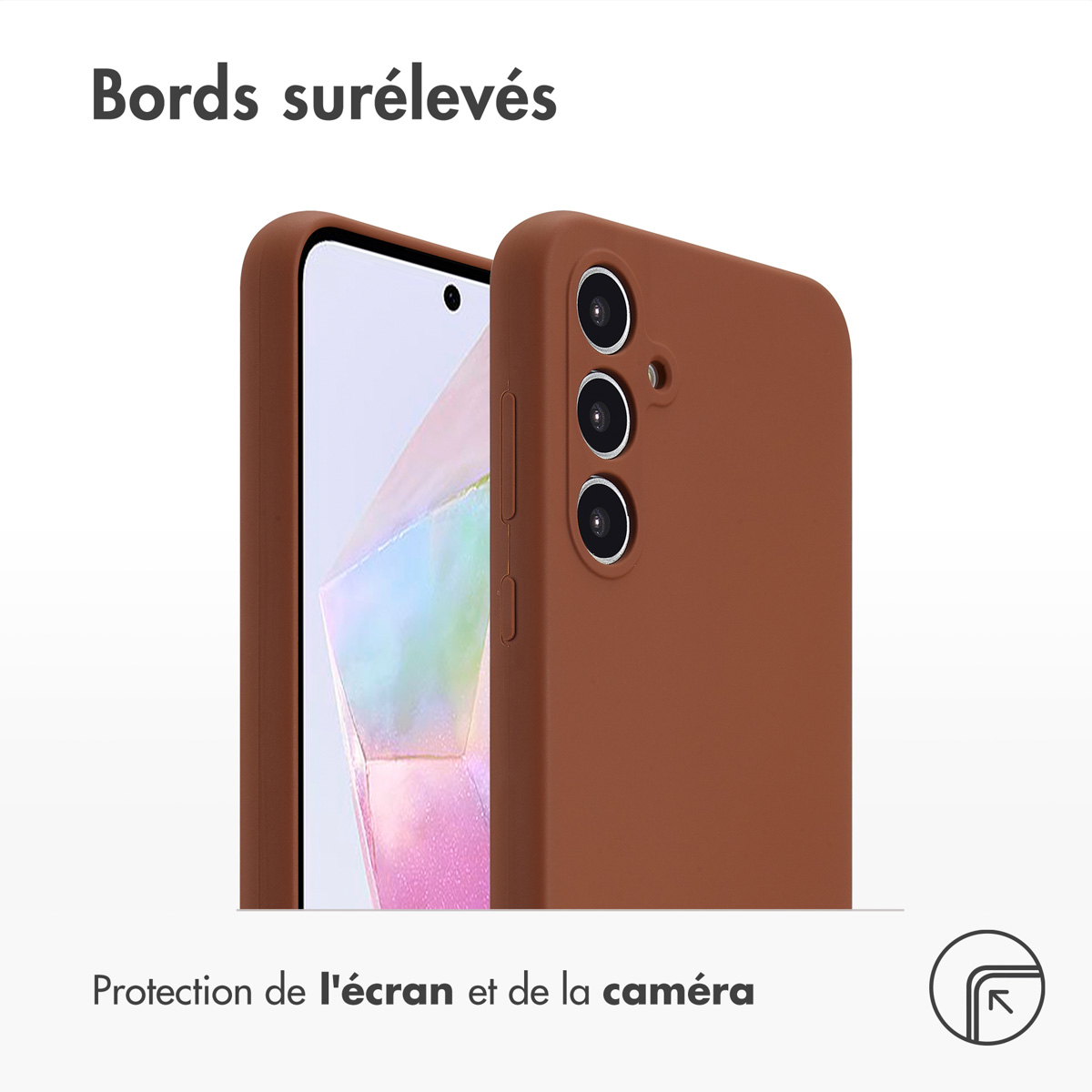Accezz Liquid Silicone Backcover Samsung Galaxy A35 - New Tea Brown - Afbeelding 8