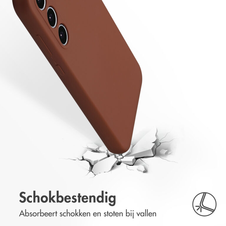 Accezz Liquid Silicone Backcover Samsung Galaxy A35 - New Tea Brown - Afbeelding 3