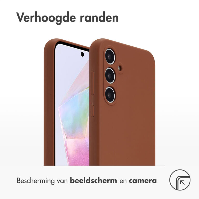 Accezz Liquid Silicone Backcover Samsung Galaxy A35 - New Tea Brown - Afbeelding 2