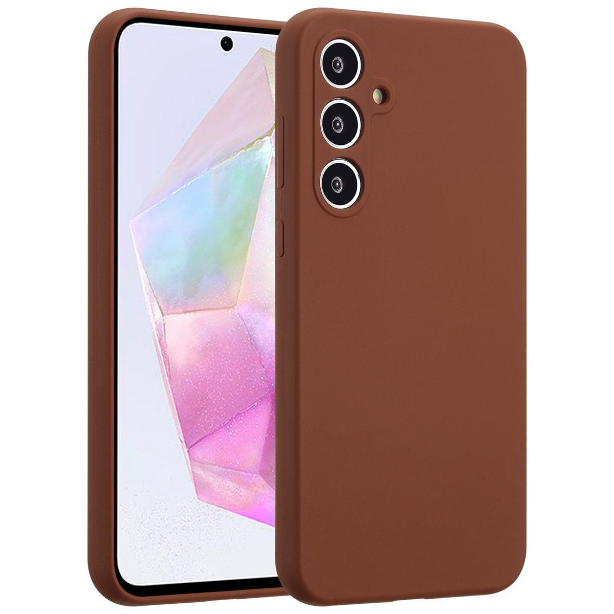 Accezz Liquid Silicone Backcover Samsung Galaxy A35 – New Tea Brown