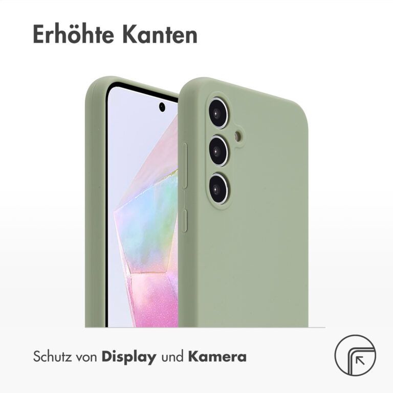 Accezz Liquid Silicone Backcover Samsung Galaxy A35 - Cooper Green - Afbeelding 9