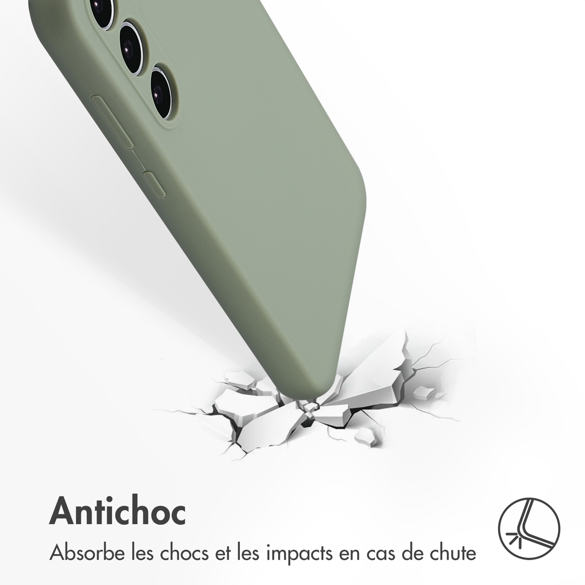 Accezz Liquid Silicone Backcover Samsung Galaxy A35 - Cooper Green - Afbeelding 5