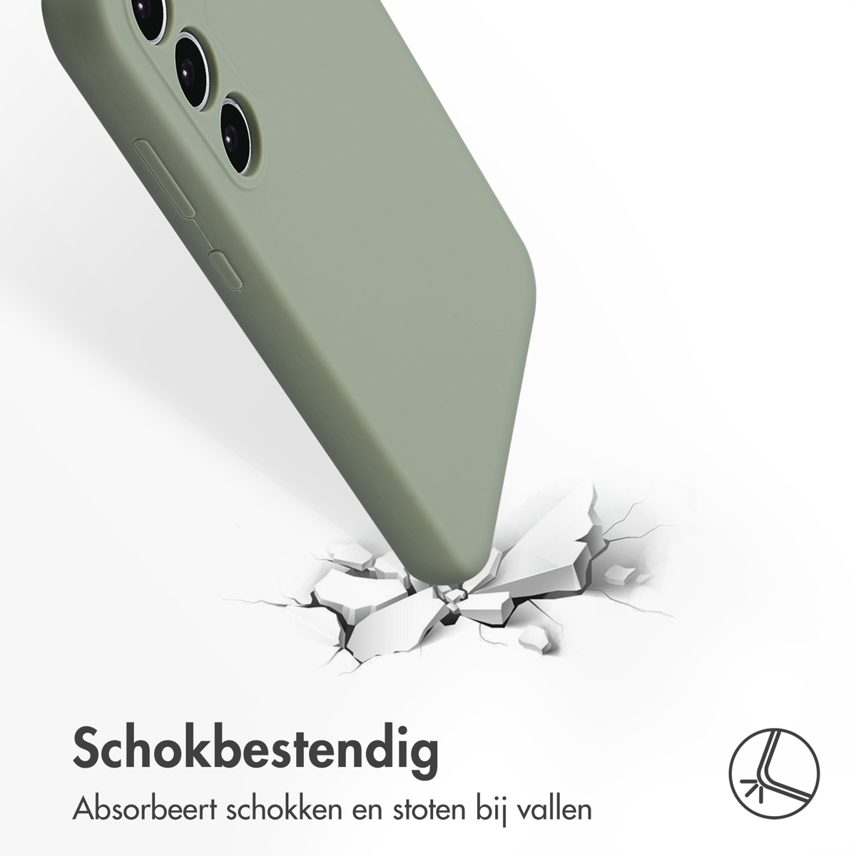 Accezz Liquid Silicone Backcover Samsung Galaxy A35 - Cooper Green - Afbeelding 6