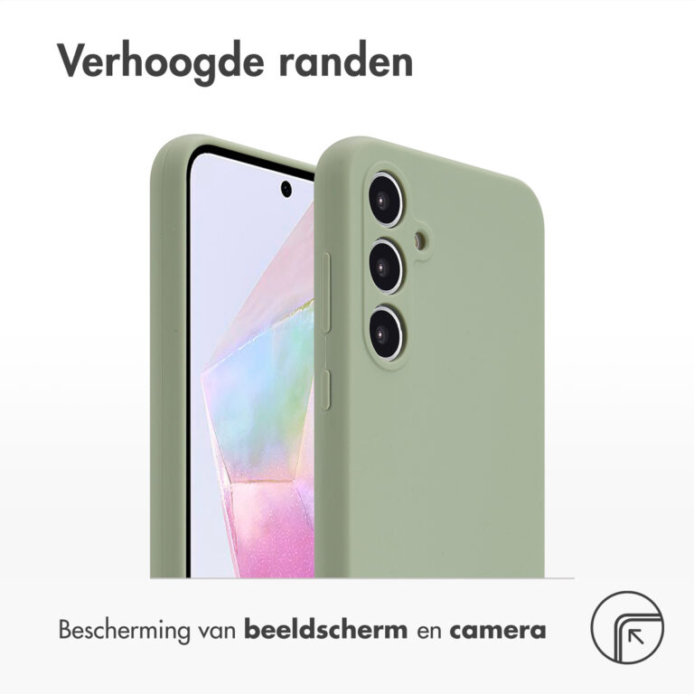 Accezz Liquid Silicone Backcover Samsung Galaxy A35 - Cooper Green - Afbeelding 3