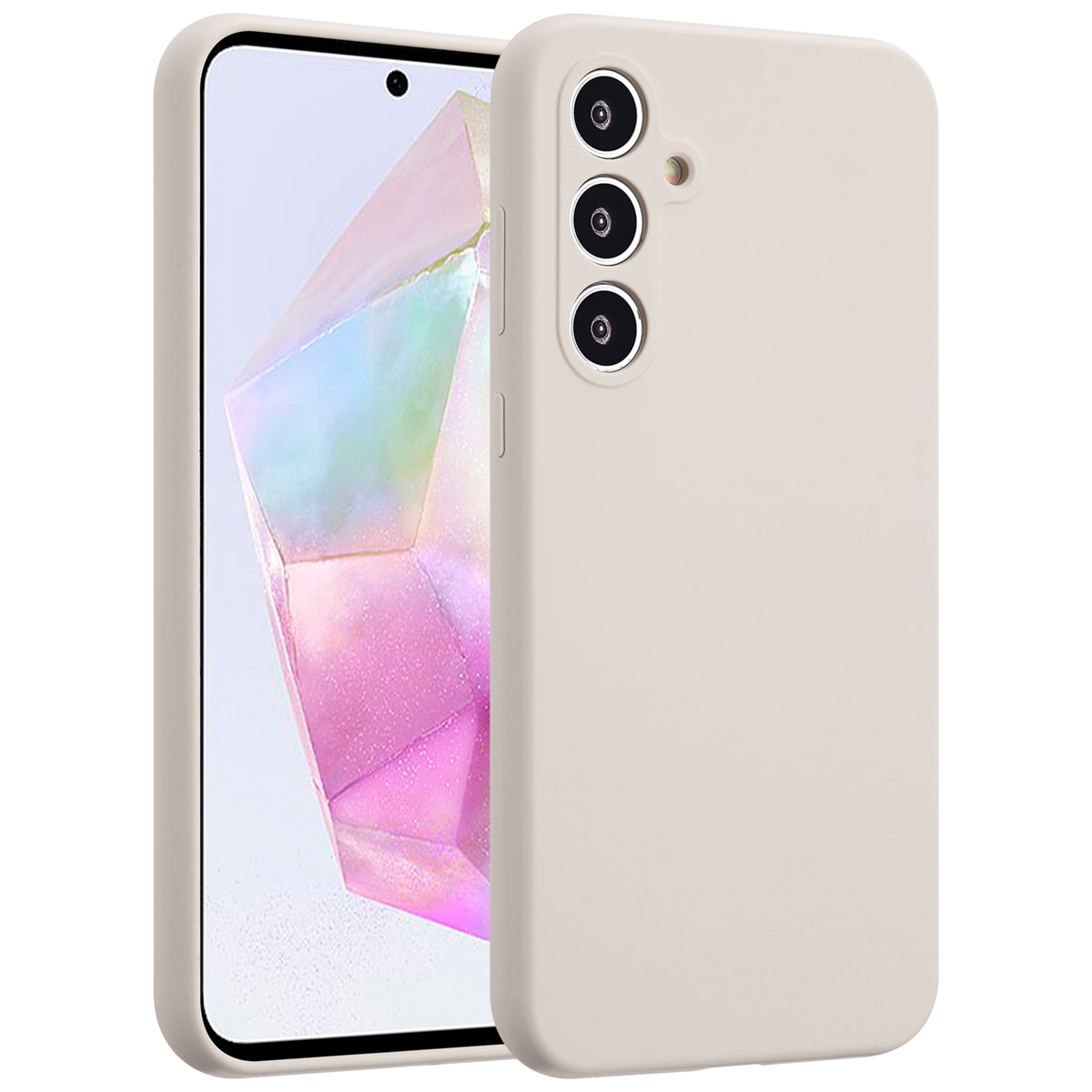 Accezz Liquid Silicone Backcover Samsung Galaxy A35 – Stone