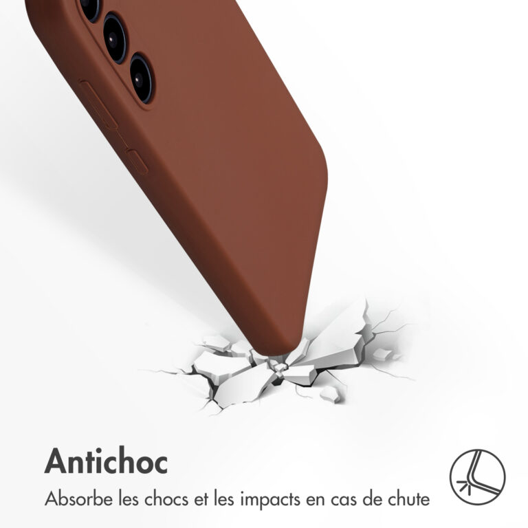 Accezz Liquid Silicone Backcover Samsung Galaxy A55 - New Tea Brown - Afbeelding 6