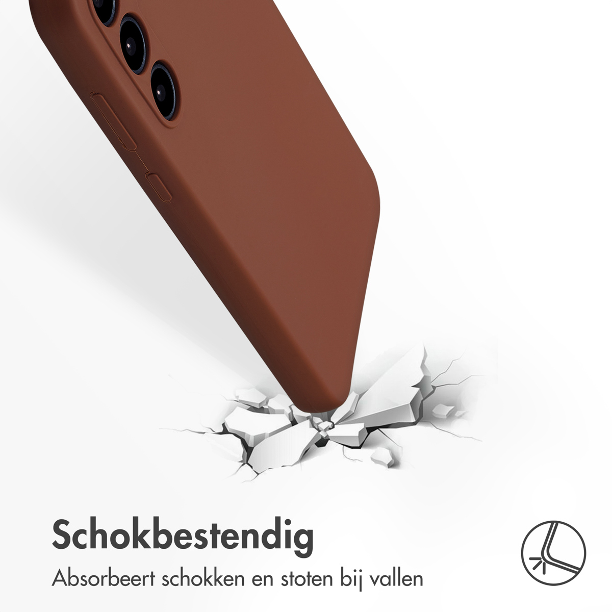 Accezz Liquid Silicone Backcover Samsung Galaxy A55 - New Tea Brown - Afbeelding 6