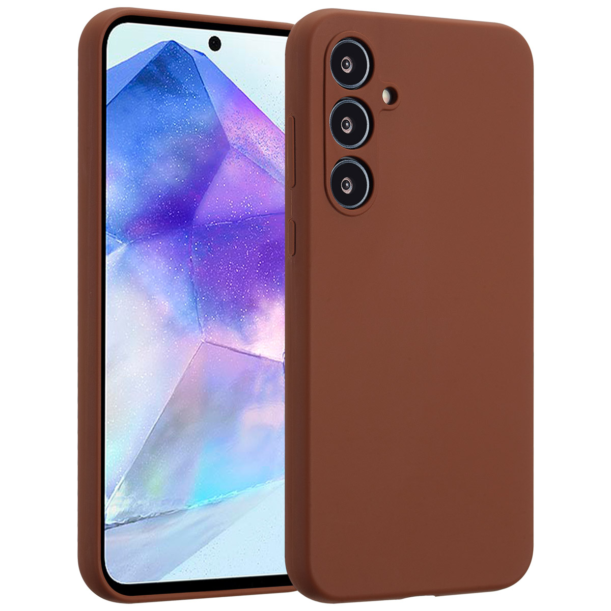 Accezz Liquid Silicone Backcover Samsung Galaxy A55 – New Tea Brown