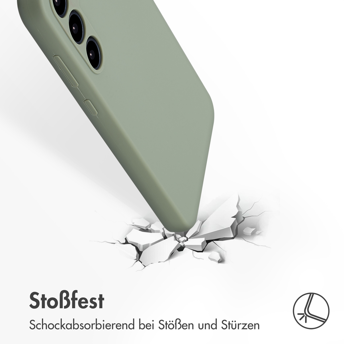 Accezz Liquid Silicone Backcover Samsung Galaxy A55 - Cooper Green - Afbeelding 4