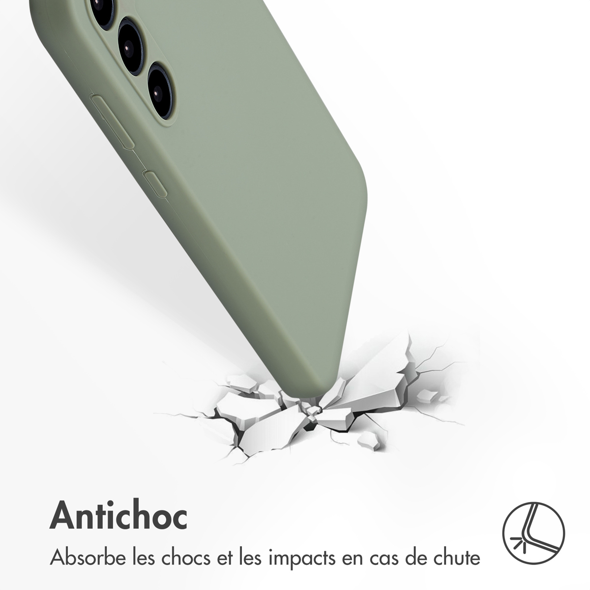 Accezz Liquid Silicone Backcover Samsung Galaxy A55 - Cooper Green - Afbeelding 5