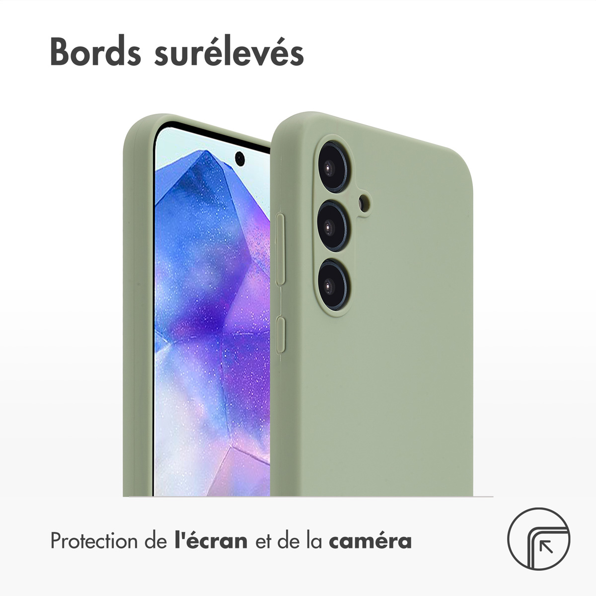 Accezz Liquid Silicone Backcover Samsung Galaxy A55 - Cooper Green - Afbeelding 8