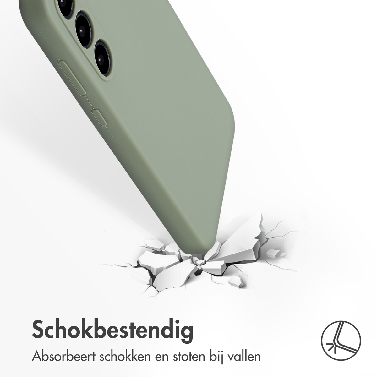 Accezz Liquid Silicone Backcover Samsung Galaxy A55 - Cooper Green - Afbeelding 6