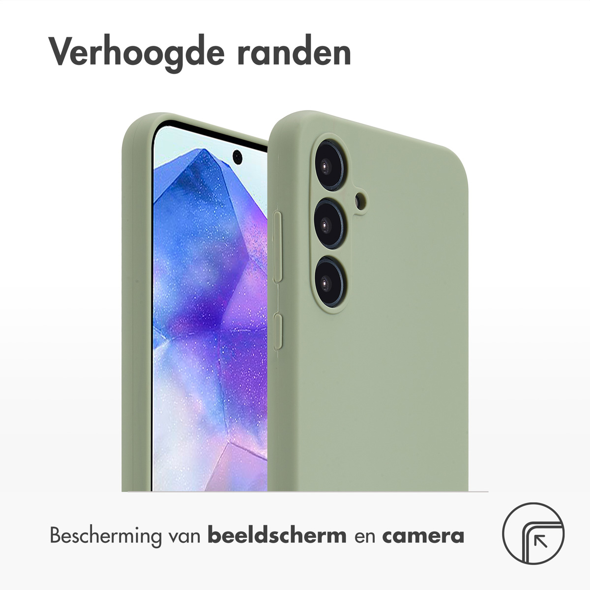 Accezz Liquid Silicone Backcover Samsung Galaxy A55 - Cooper Green - Afbeelding 9