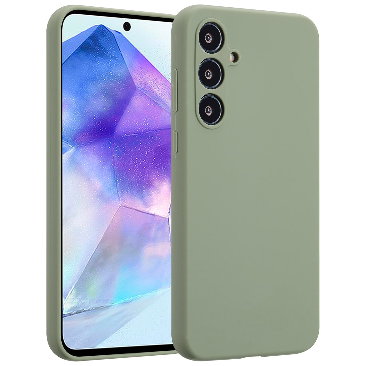 Accezz Liquid Silicone Backcover Samsung Galaxy A55 – Cooper Green