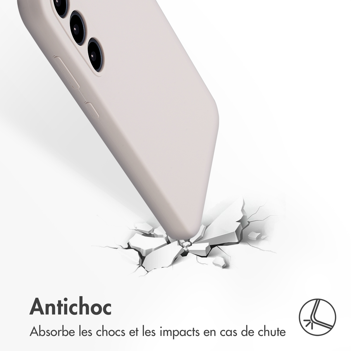 Accezz Liquid Silicone Backcover Samsung Galaxy A55 - Stone - Afbeelding 6