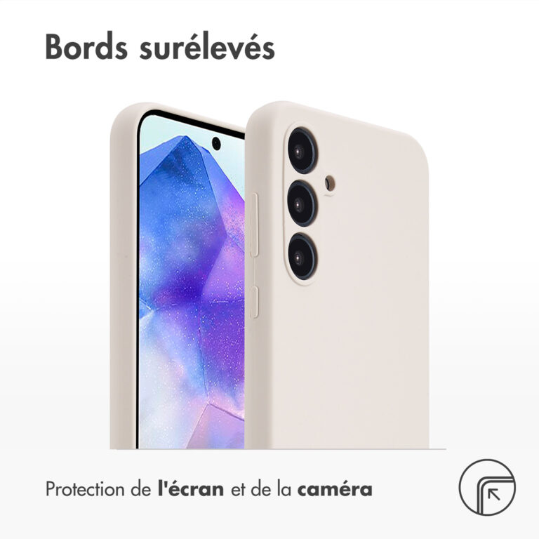 Accezz Liquid Silicone Backcover Samsung Galaxy A55 - Stone - Afbeelding 5