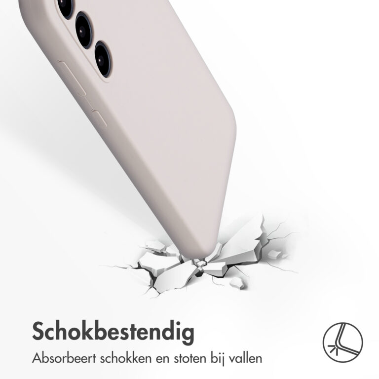 Accezz Liquid Silicone Backcover Samsung Galaxy A55 - Stone - Afbeelding 3