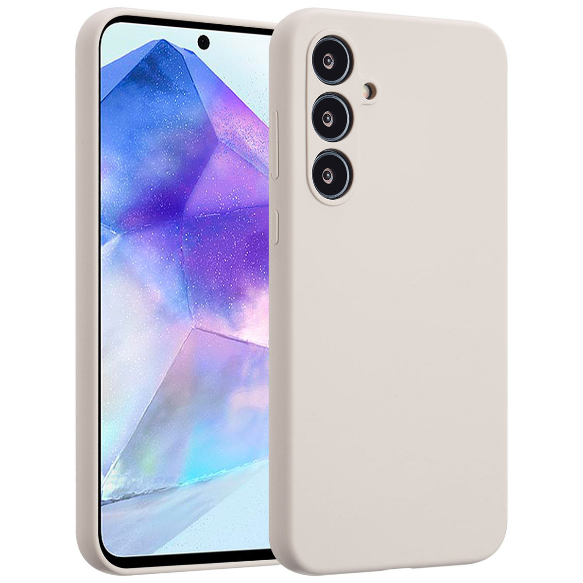 Accezz Liquid Silicone Backcover Samsung Galaxy A55 - Stone - Afbeelding 2