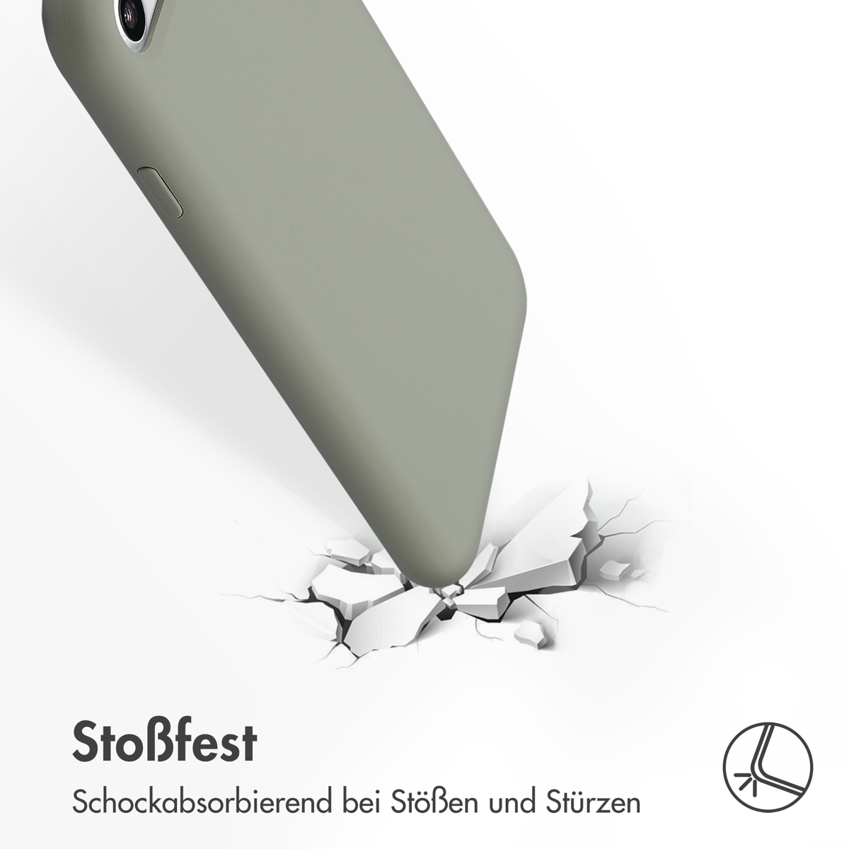 Accezz Liquid Silicone Backcover Apple iPhone SE (2022 / 2020) / 8 / 7 - Cooper Green - Afbeelding 4