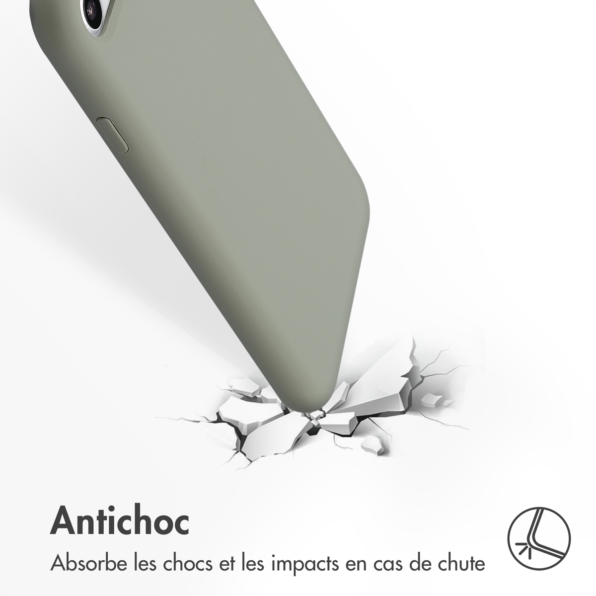 Accezz Liquid Silicone Backcover Apple iPhone SE (2022 / 2020) / 8 / 7 - Cooper Green - Afbeelding 5