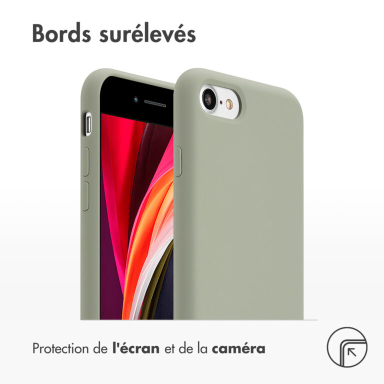 Accezz Liquid Silicone Backcover Apple iPhone SE (2022 / 2020) / 8 / 7 - Cooper Green - Afbeelding 5