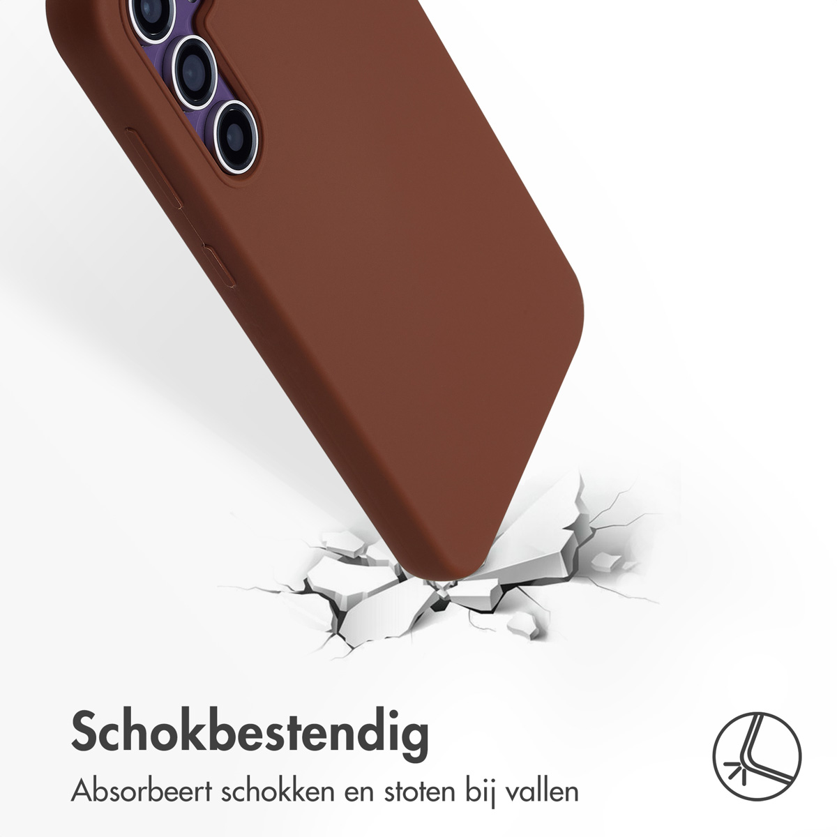 Accezz Liquid Silicone Backcover met MagSafe Samsung Galaxy S23 FE - New Tea Brown - Afbeelding 3