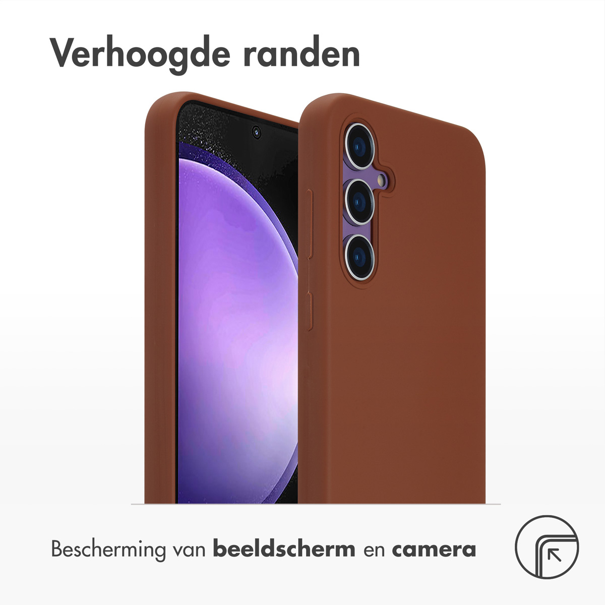 Accezz Liquid Silicone Backcover met MagSafe Samsung Galaxy S23 FE - New Tea Brown - Afbeelding 2