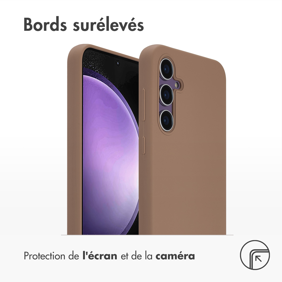 Accezz Liquid Silicone Backcover met MagSafe Samsung Galaxy S23 FE - Lichtbruin - Afbeelding 5