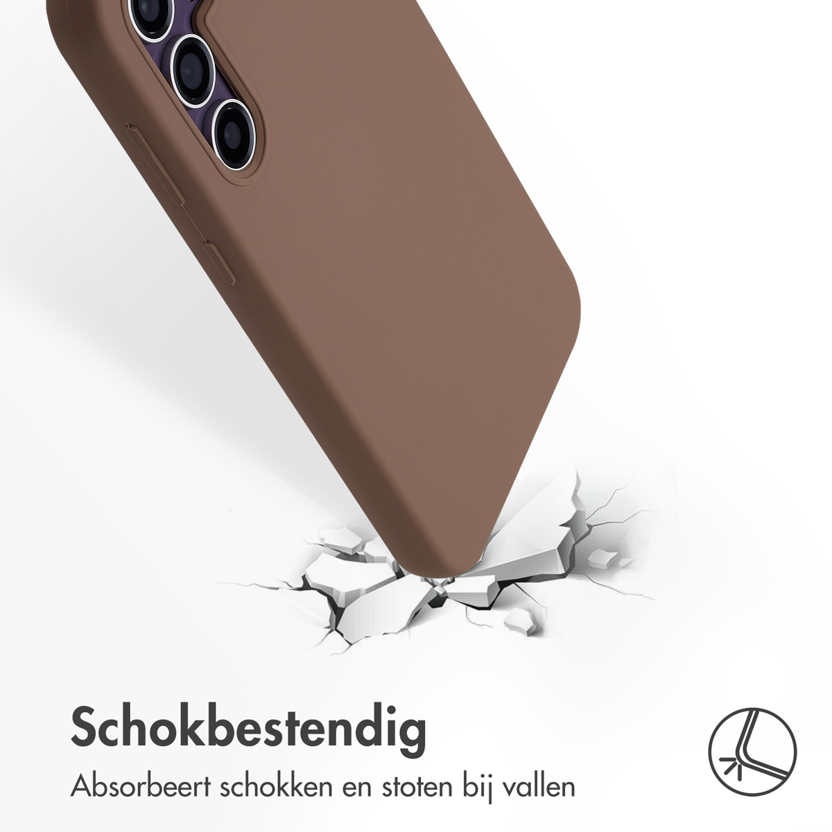 Accezz Liquid Silicone Backcover met MagSafe Samsung Galaxy S23 FE - Lichtbruin - Afbeelding 3