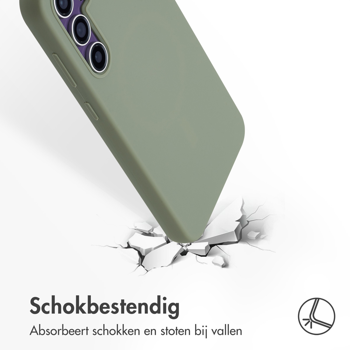 Accezz Liquid Silicone Backcover met MagSafe Samsung Galaxy S23 FE - Cooper Green - Afbeelding 2