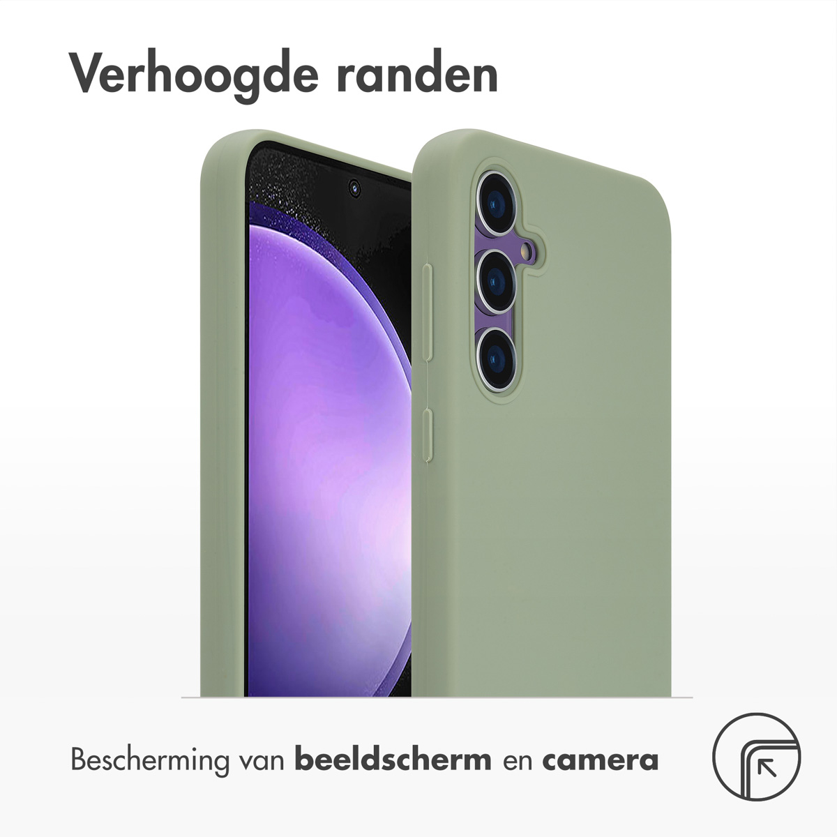 Accezz Liquid Silicone Backcover met MagSafe Samsung Galaxy S23 FE - Cooper Green - Afbeelding 3