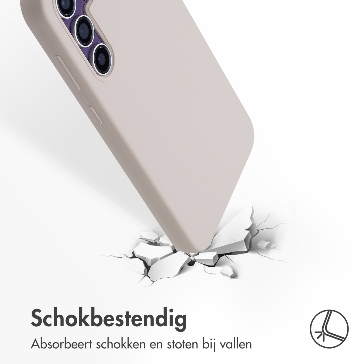 Accezz Liquid Silicone Backcover met MagSafe Samsung Galaxy S23 FE - Stone - Afbeelding 3