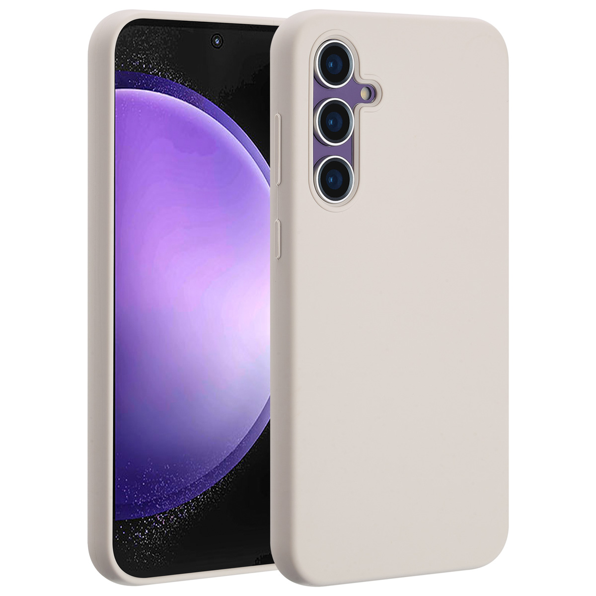 Accezz Liquid Silicone Backcover met MagSafe Samsung Galaxy S23 FE - Stone - Afbeelding 4