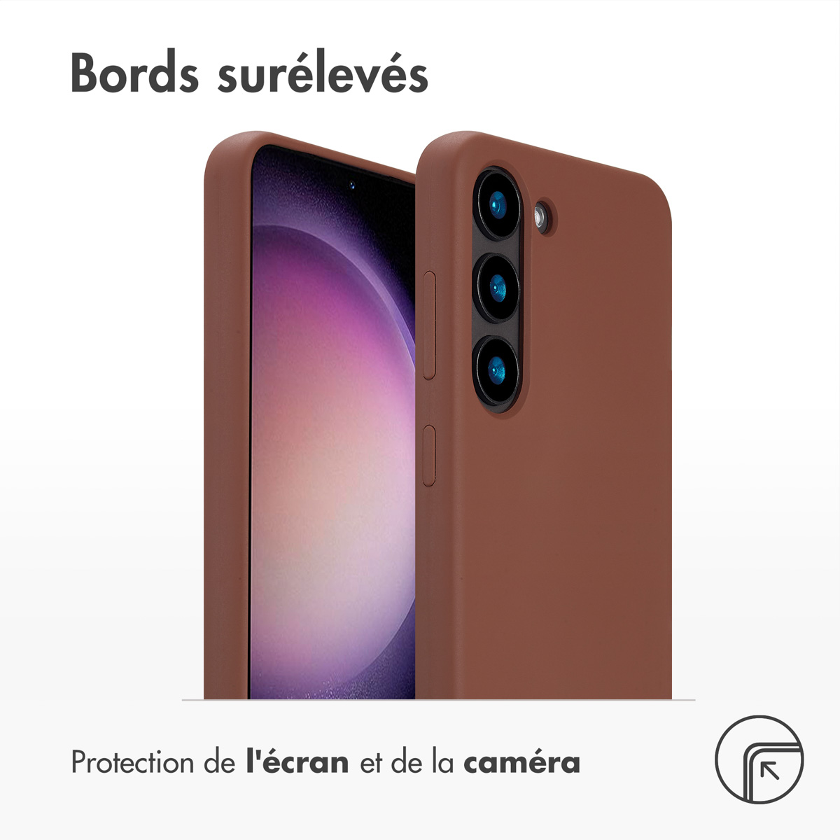 Accezz Liquid Silicone Backcover met MagSafe Samsung Galaxy S23 - New Tea Brown - Afbeelding 5